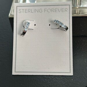 NEW 925 Sterling Silver Hoop Earrings - 925 Silver 2mm x 12mm Earrings